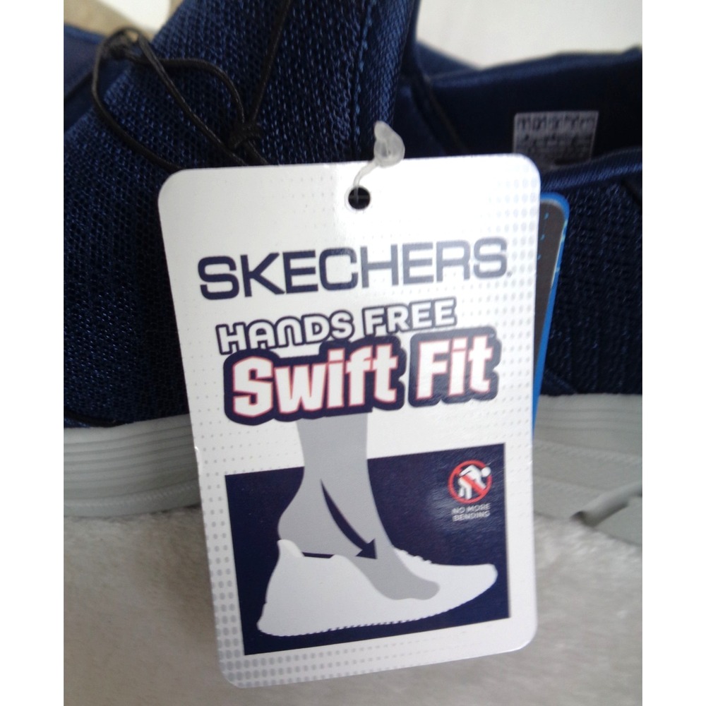 Skechers Men’s Navy Slip-On Athletic Sneakers - Picture 5 of 8